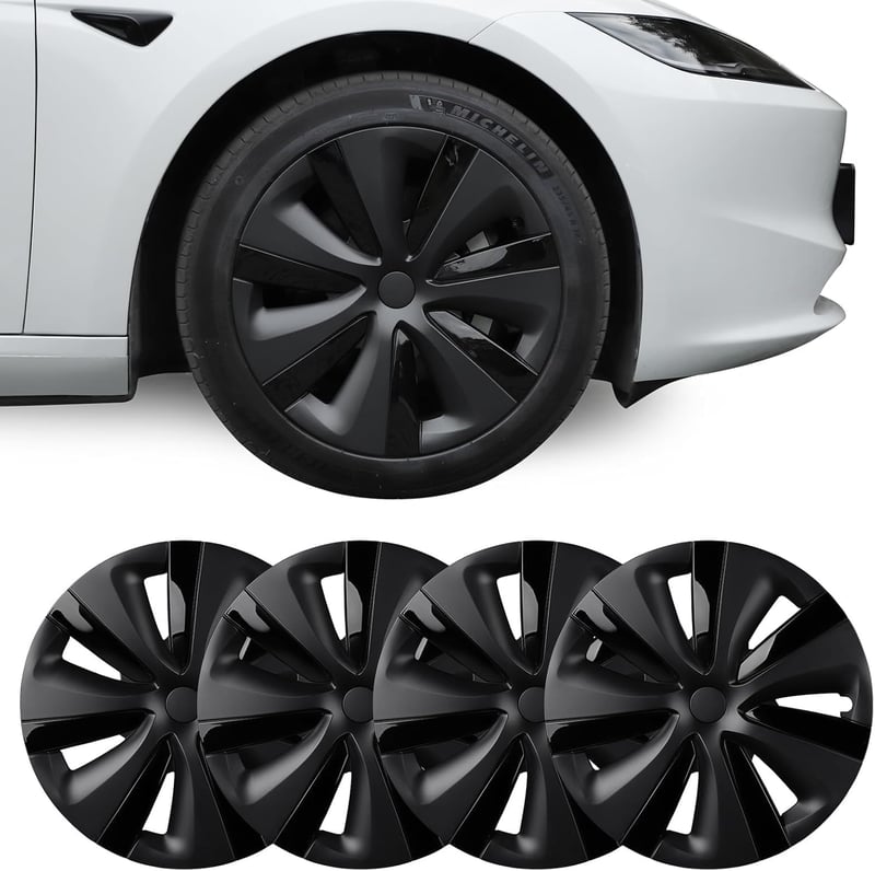 BASENOR Tesla Model 3 Aero Kerékvédő 18 Colos Felni Borító Szett 4db Fekete