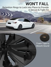 BASENOR Tesla Model 3 Aero Kerékvédő 18 Colos Felni Borító Szett 4db Fekete 7