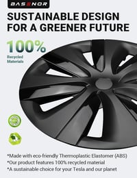 BASENOR Tesla Model 3 Aero Kerékvédő 18 Colos Felni Borító Szett 4db Fekete 6