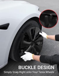 BASENOR Tesla Model 3 Aero Kerékvédő 18 Colos Felni Borító Szett 4db Fekete 8