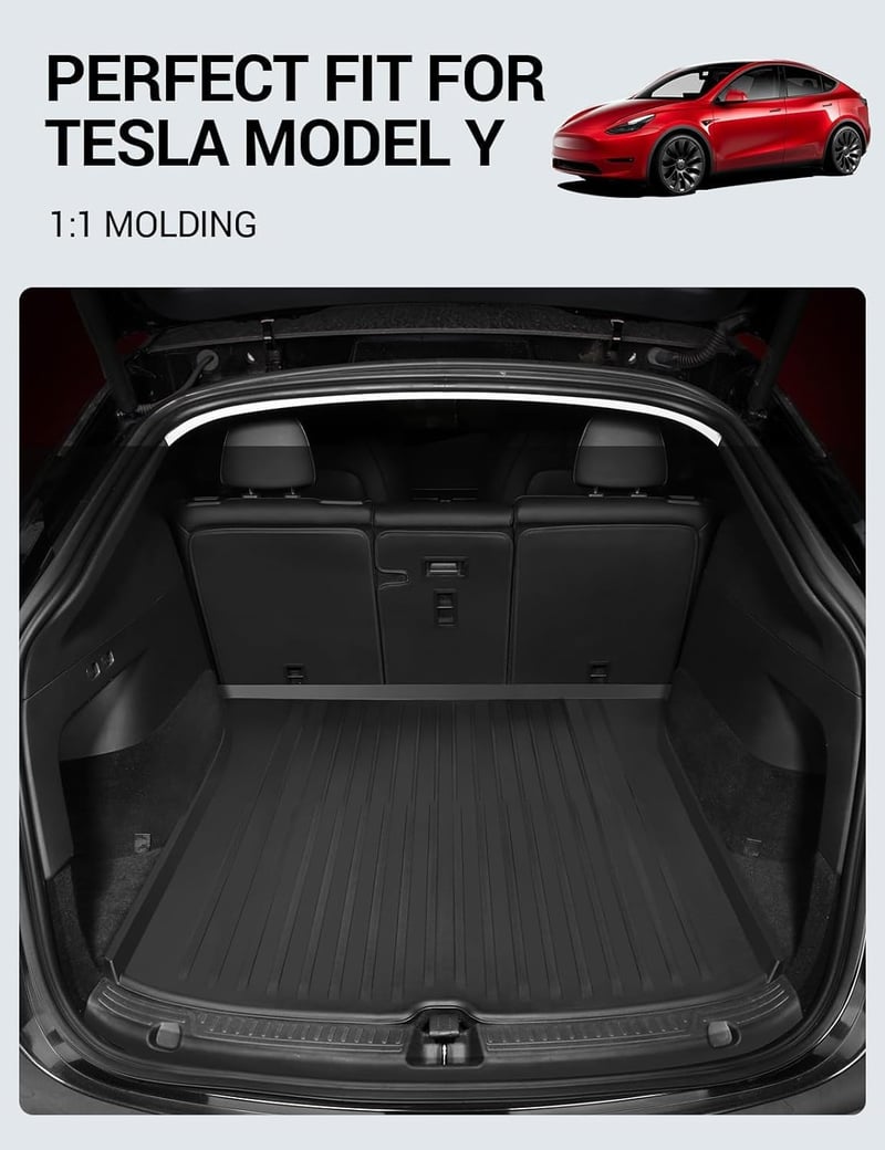 BASENOR Tesla Model Y csomagtartó szőnyeg, vízálló, csúszásmentes gumibetét 2021-2023