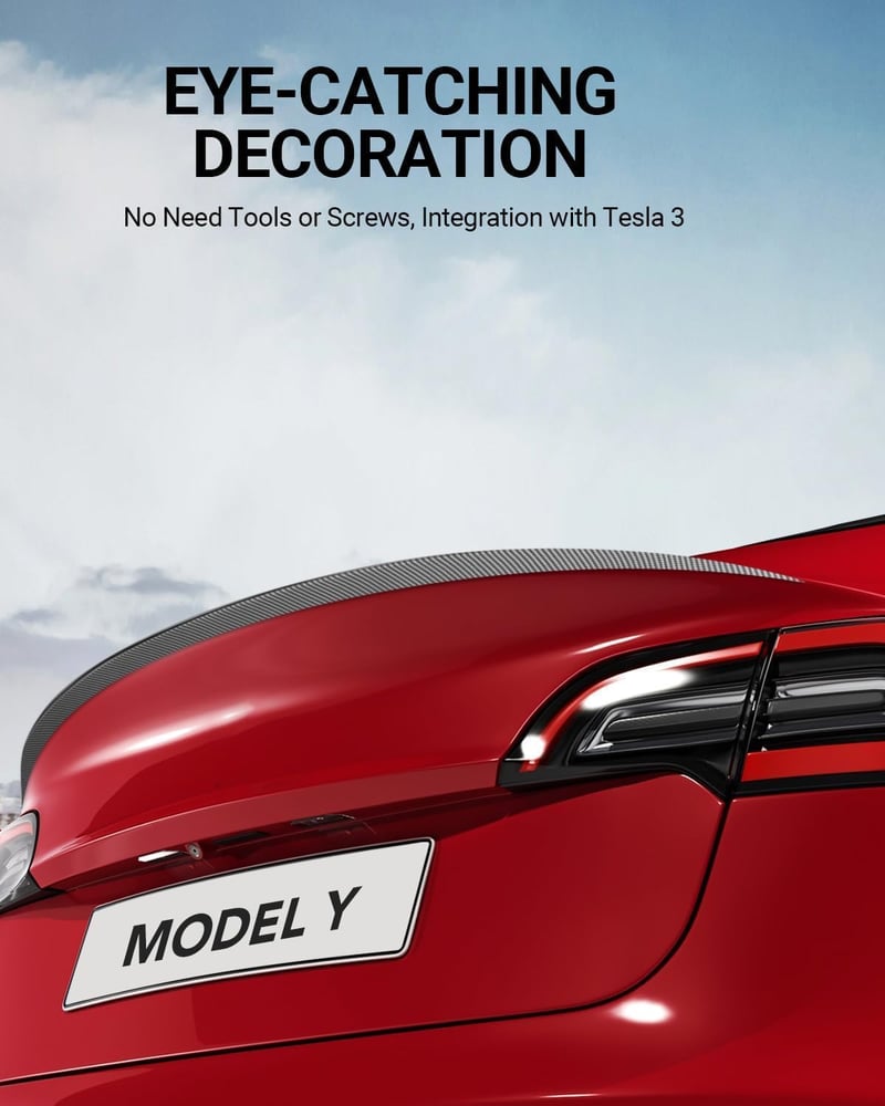 BASENOR Tesla Model Y Spoiler ABS carbon Performance 2020-2023