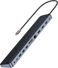 Dokovacia stanica Baseus 12 v 1 pre notebooky, Triple Display, 2x 4K HDMI, DP, 100W PD, 3x USB 3.0, USB-C, Gigabit Ethernet, čítačka SD/TF kariet, pre MacBook, Dell, HP, Surface 1