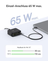 Stație de încărcare Baseus 120W GaN USB-C cu 6 porturi, încărcare rapidă PD și PPS, compatibilă cu MacBook Pro/Air, iPad Pro, iPhone 16, Galaxy S24 Ultra, Steam Deck 3