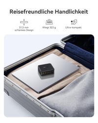 Stație de încărcare Baseus 120W GaN USB-C cu 6 porturi, încărcare rapidă PD și PPS, compatibilă cu MacBook Pro/Air, iPad Pro, iPhone 16, Galaxy S24 Ultra, Steam Deck 6