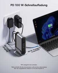 Dokovacia stanica Baseus 17 v 1, 4K HDMI x2, DP x1 pre 3 monitory, 100W PD, USB 3.0 x3, LAN, čítačka SD/TF kariet, audio hub pre Windows, Mac a notebooky 6