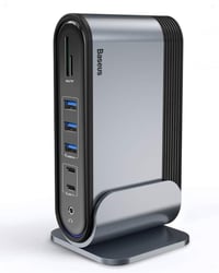 Dokovacia stanica Baseus 17 v 1 USB-C, 4K HDMI x3 pre tri monitory, 100W PD, USB 3.0 x5, LAN, čítačka SD/TF kariet, audio port, Windows a Mac 1