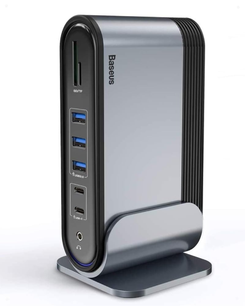Dokovacia stanica Baseus 17 v 1 USB-C, 4K HDMI x3 pre tri monitory, 100W PD, USB 3.0 x5, LAN, čítačka SD/TF kariet, audio port, Windows a Mac