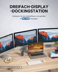 Dokovacia stanica Baseus 17 v 1 USB-C, 4K HDMI x3 pre tri monitory, 100W PD, USB 3.0 x5, LAN, čítačka SD/TF kariet, audio port, Windows a Mac 2