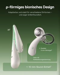 Športové slúchadlá Baseus Eli Sport 2 s otvorenou konštrukciou, Bluetooth 5.3, výdrž batérie 45 h, SuperBass 2.0, IPX7, 4 mikrofóny, AI potlačenie hluku, na šport a behanie 5
