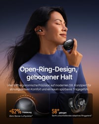Căști open-ear Baseus Inspire XC1, sunet de la Bose, Dolby Audio, Hi-Res, tweeter Knowles BA, sistem hibrid cu 2 căi, 40 de ore de redare, IP66 4