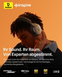 Bluetooth slúchadlá Baseus Inspire XH1 s potlačením hluku -48 dB, zvuk Bose, Dolby Audio, Hi-Res, 100-hodinová výdrž batérie, Bluetooth 6.1, 5 mikrofónov, O 2