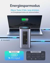 Baseus Nomos Air 12 az 1-ben USB-C dokkoló 2 monitor, 4K HDMI, 100W PD - 12-in-1 für Windows dual monitor 5
