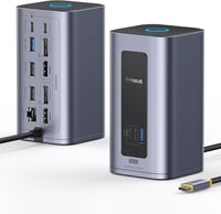 Baseus Nomos Air 12 az 1-ben USB-C dokkoló állomás 2 monitoros 2 db 4K HDMI 100W PD 10Gbps Gigabit Ethernet Windows és macOS 1