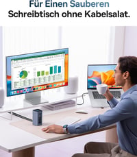 Baseus Nomos Air 12 az 1-ben USB-C dokkoló állomás 2 monitoros 2 db 4K HDMI 100W PD 10Gbps Gigabit Ethernet Windows és macOS 5