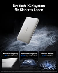 Power banka Baseus Picogo AM41 5000 mAh, bezdrôtové nabíjanie MagSafe, rýchle nabíjanie PD 20 W, ultratenká magnetická externá batéria s káblom USB-C 4