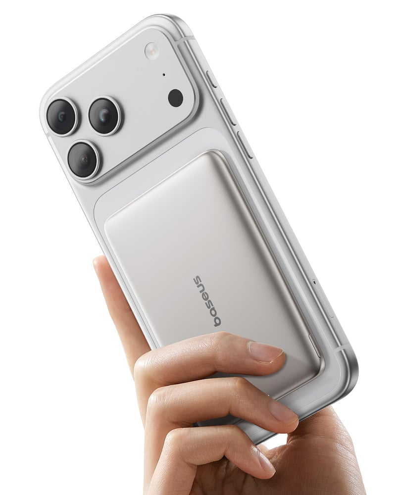 Power banka Baseus Picogo AM41 5000 mAh, bezdrôtové nabíjanie MagSafe, rýchle nabíjanie PD 20 W, ultratenká magnetická externá batéria s káblom USB-C