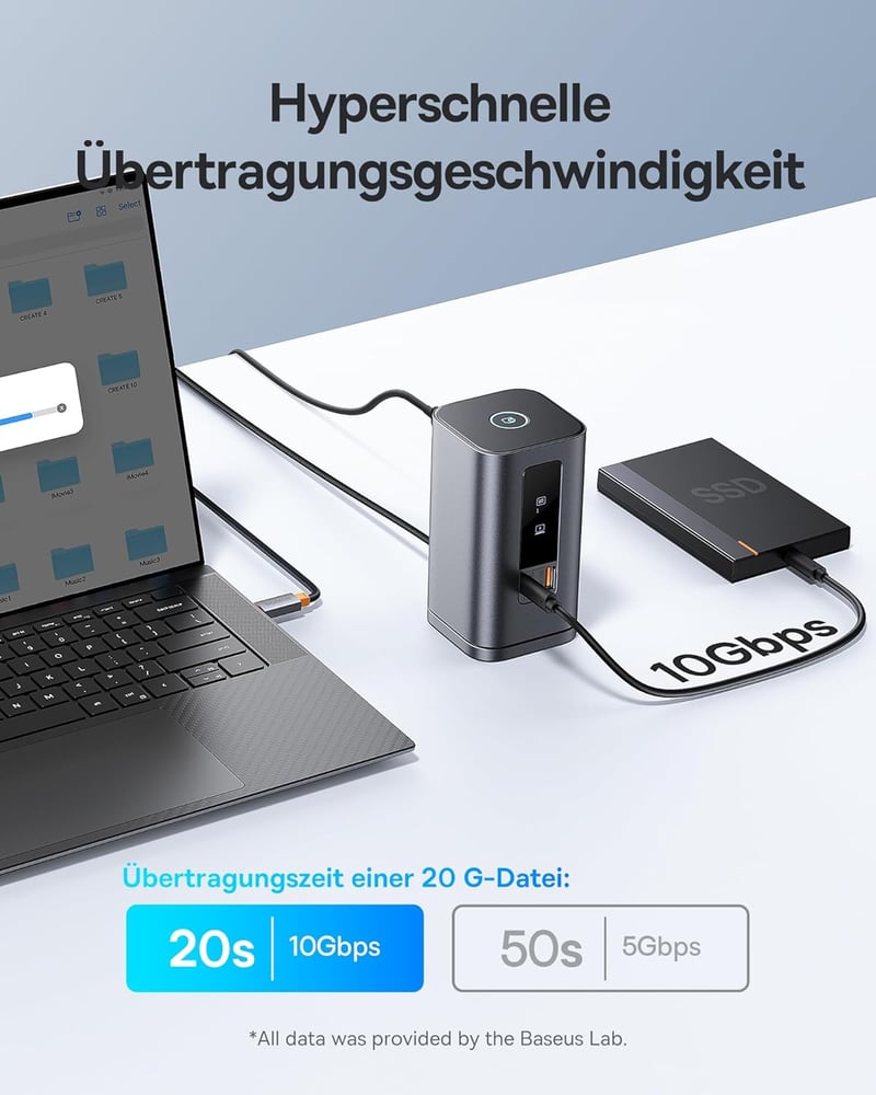 Baseus Spacemate 11 az 1-ben dokkoló állomás 3 monitor támogatás 4K