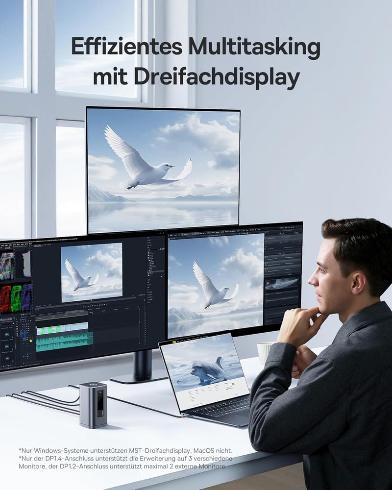 Baseus Spacemate 11 az 1-ben dokkoló állomás 3 monitor támogatás 4K