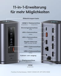 Baseus Spacemate 11 az 1-ben dokkoló állomás 3 monitor támogatás 4K 2