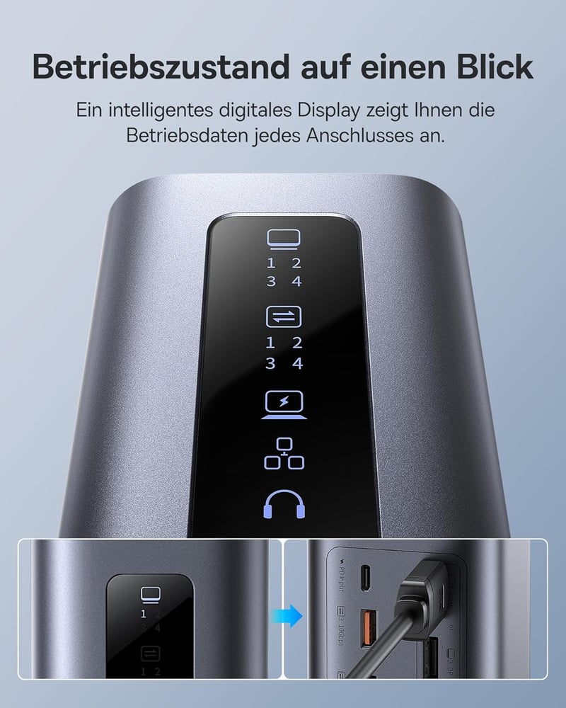 Baseus Spacemate 11 az 1-ben dokkoló állomás 3 monitor támogatás 4K