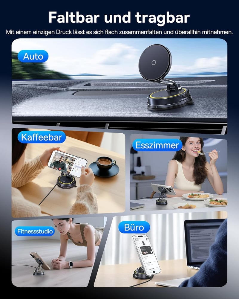 Baseus VC2 Flex Pro 15W MagSafe autós telefontartó vezeték nélküli töltéssel