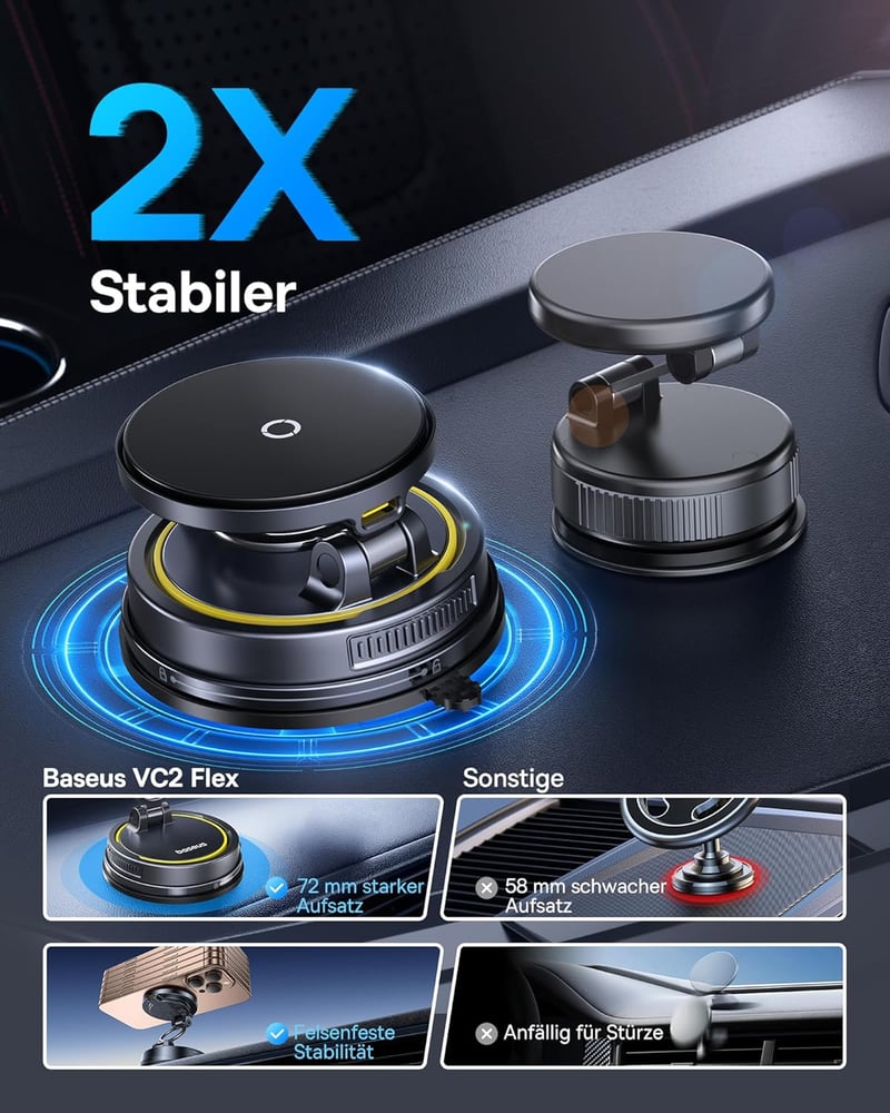 Baseus VC2 Flex Pro 15W MagSafe autós telefontartó vezeték nélküli töltéssel
