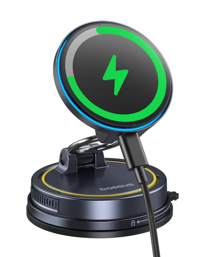 Magnetický držiak na telefón do auta Baseus VC2 Flex Pro MagSafe s bezdrôtovým nabíjaním - 15 W