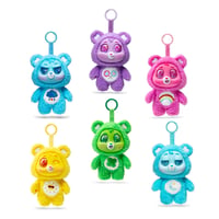 Basic Fun Care Bears Caring Cuties 15 cm plyšová figúrka s klipom – zberateľská plyšová hračka s prekvapením, trblietavými očami, stuhou a kovovou sponou 8