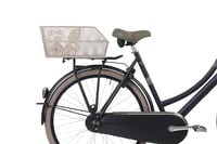 Cyklistický košík na zadný nosič Basil Cento Flower - čierna oceľ - kompatibilný s elektrobicyklami 2
