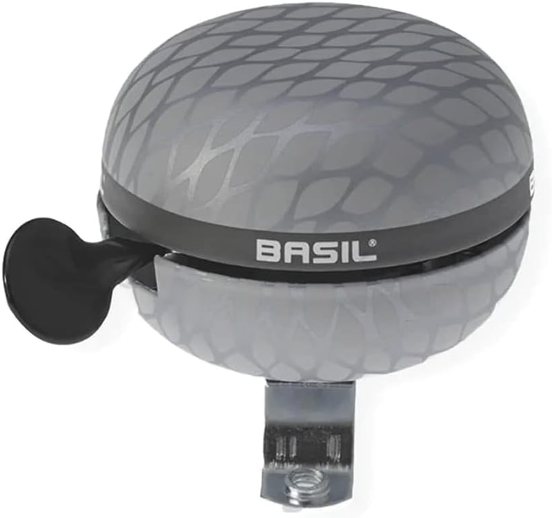 Basil Ding-Dong Noir kerékpár csengő fekete unisex - Einheitsgröße, silver
