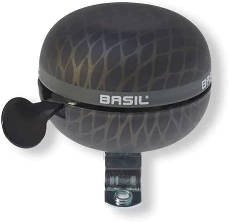 Basil Ding-Dong Noir kerékpár csengő fekete unisex - Einheitsgröße, silver