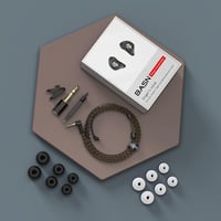 BASN in-Ear monitor fülhallgató fekete, zajszűrős, dupla dinamikus meghajtó, kivehető MMCX kábel, vezetékes művészeknek 6
