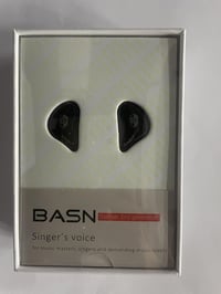 BASN in-Ear monitor fülhallgató fekete, zajszűrős, dupla dinamikus meghajtó, kivehető MMCX kábel, vezetékes művészeknek 8