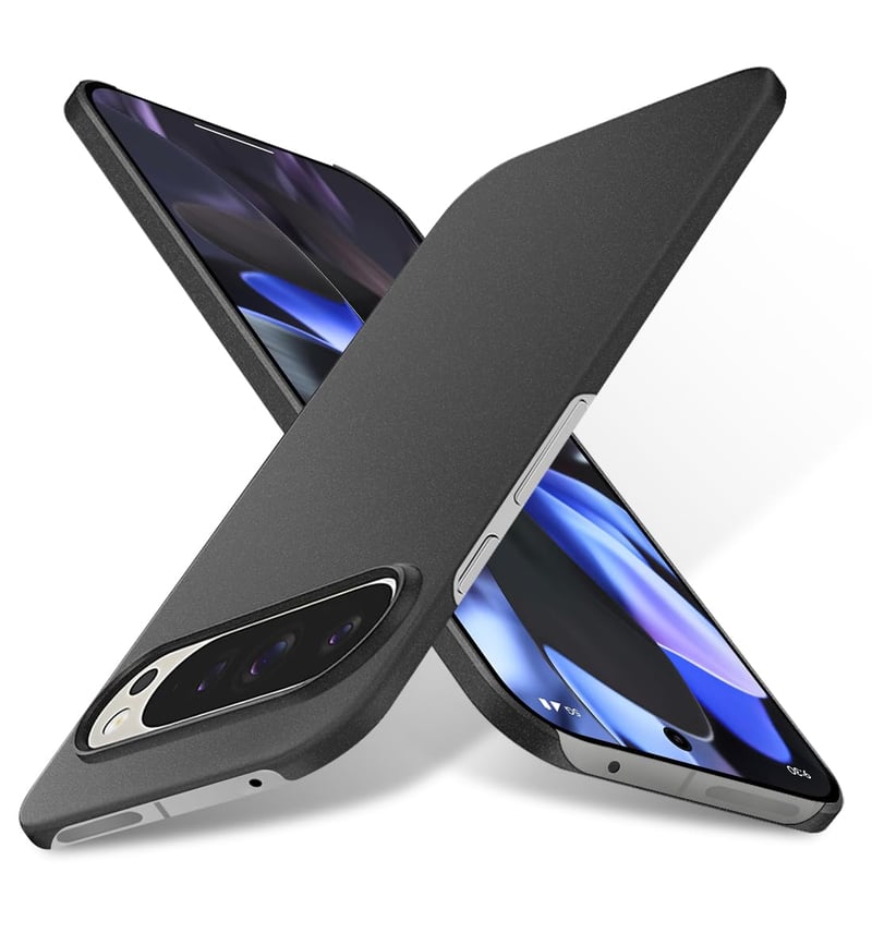 Bastmei maska za Google Pixel 9/9 Pro - Ultra tanka, lagana PC zaštitna maska sa zaštitom za kameru, mat površinom, protuklizna, otporna na ogrebotine