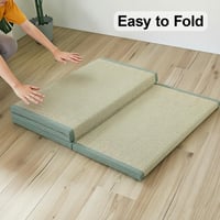Batel Huh japánska tatami rohož 90x200 cm, skladací matrac z prírodnej trávy Igusa, hrúbka 3,5 cm, na spanie, meditáciu, jogu, zen, futon 6