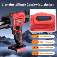 KOONLONG Akkumulátoros Szilikon Kartus Adagoló Makita 18V Akkuhoz, 4 Sebességfokozat, LED Lámpa, Tömítő Eszköz Spatulákkal, Akku Nélkül 4