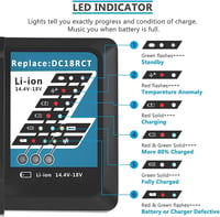 BATTOOL 18V 5500mAh Akkumulátor Szett - 2 db Li-ion Akku és DC18RC Töltő - Kompatibilis Makita BL1860 BL1850 BL1840 BL1830 LXT400 Szerszámok 5