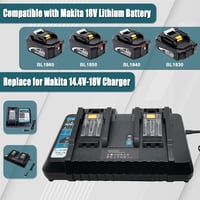 BATTOOL 18V Töltő + 2x 5500mAh Akkumulátor BL1840B BL1850B BL1860B Kompatibilis 2