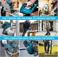 BATTOOL 18V Töltő + 2x 5500mAh Akkumulátor BL1840B BL1850B BL1860B Kompatibilis 6