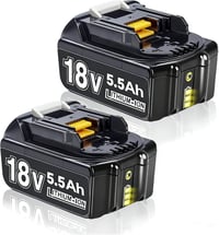 BATTOOL csere akkumulátor Makita 18V Li-ion (BL1850/BL1860/BL1830) LED-del, 5500 mAh - 2 db 1