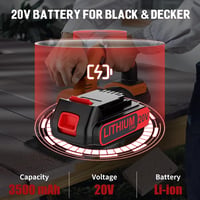 BATTOOL LBXR20 csereakkumulátor Black+Decker 18V/20V Max - 3500 mAh Li-Ion - 2 db 4