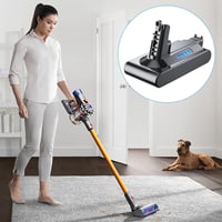 BATTOOL 6000 mAh V10 Pótakkumulátor Dyson Porszívókhoz - Kompatibilis Animal, Absolute, Motörhead, Fluffy, SV12 modellekkel - Szűrővel és Ke 7