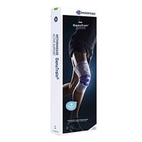Bandáž na koleno BAUERFEIND GenuTrain s polstrovanou fixáciou jabĺčka, titánová, veľkosť 7, unisex 2