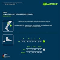 Kompresné bežecké ponožky BAUERFEIND Run Ultralight pre ženy, čierne, veľkosť S (38-40) 7