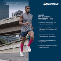 Kompresné bežecké ponožky BAUERFEIND Run Ultralight pre ženy, čierne, veľkosť S (38-40) 6