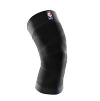 Bauerfeind Sports kompresná kolenná ortéza NBA, čierna, veľkosť XL, unisex, na loptové športy, s logom NBA 1