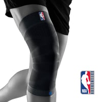 Bauerfeind Sports kompresná kolenná ortéza NBA, čierna, veľkosť XL, unisex, na loptové športy, s logom NBA 2
