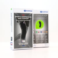 Bauerfeind Sports kompresná kolenná ortéza NBA, čierna, veľkosť XL, unisex, na loptové športy, s logom NBA 6