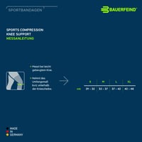 Bauerfeind Sports Compression Knee Support Kompresná kolenná bandáž, unisex, veľkosť S, námornícka modrá – na beh, futbal a fitnes, 1 ks 6